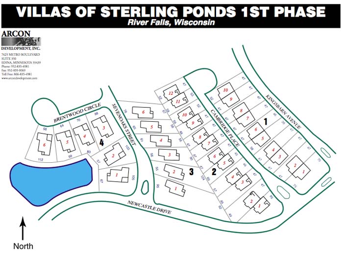 Arcon Development Villas of Sterling Ponds River Falls, WI Real